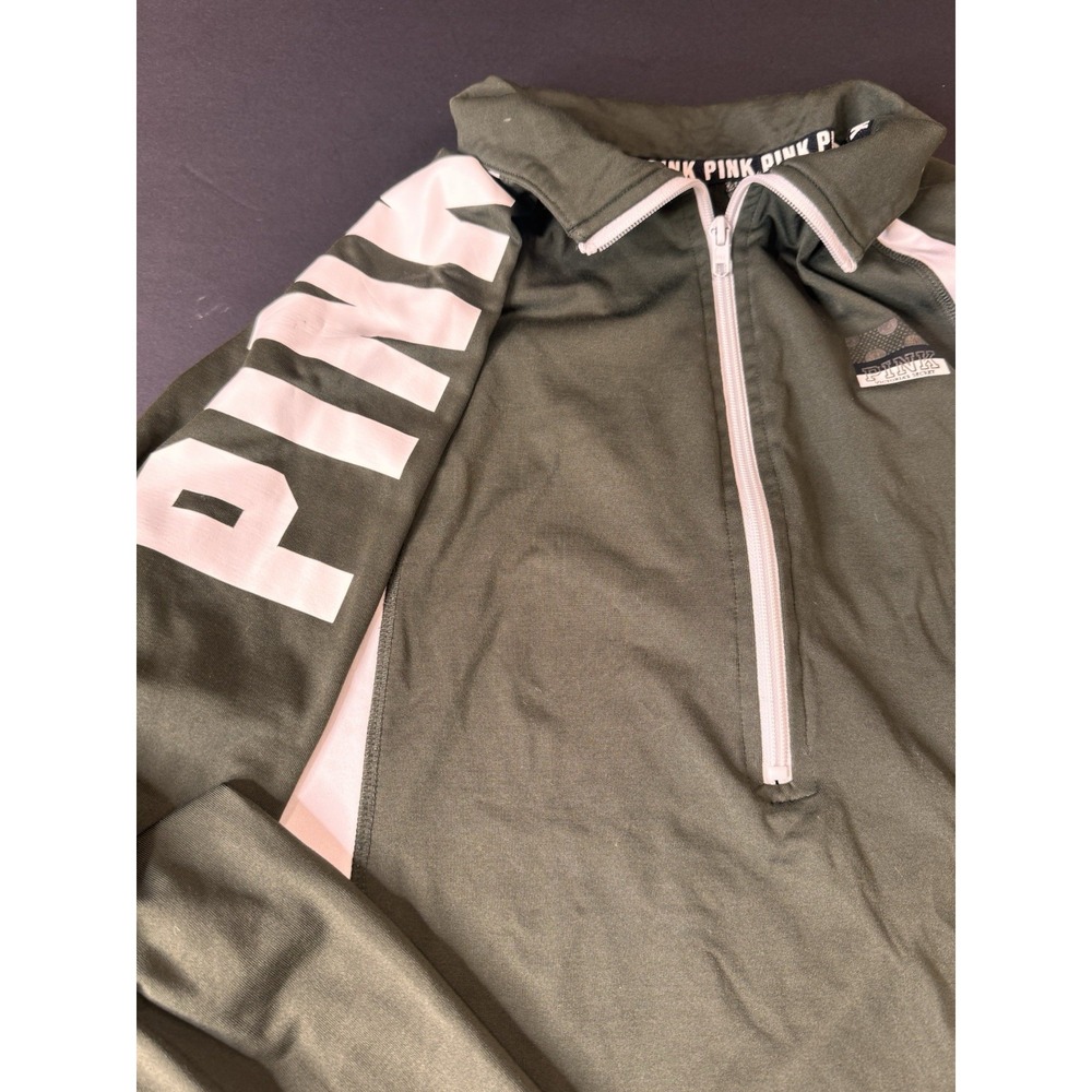 PINK Victorias Secret Ultimate 1/4 Zip Pullover Womens L Y2K Revival - Picture 2 of 12